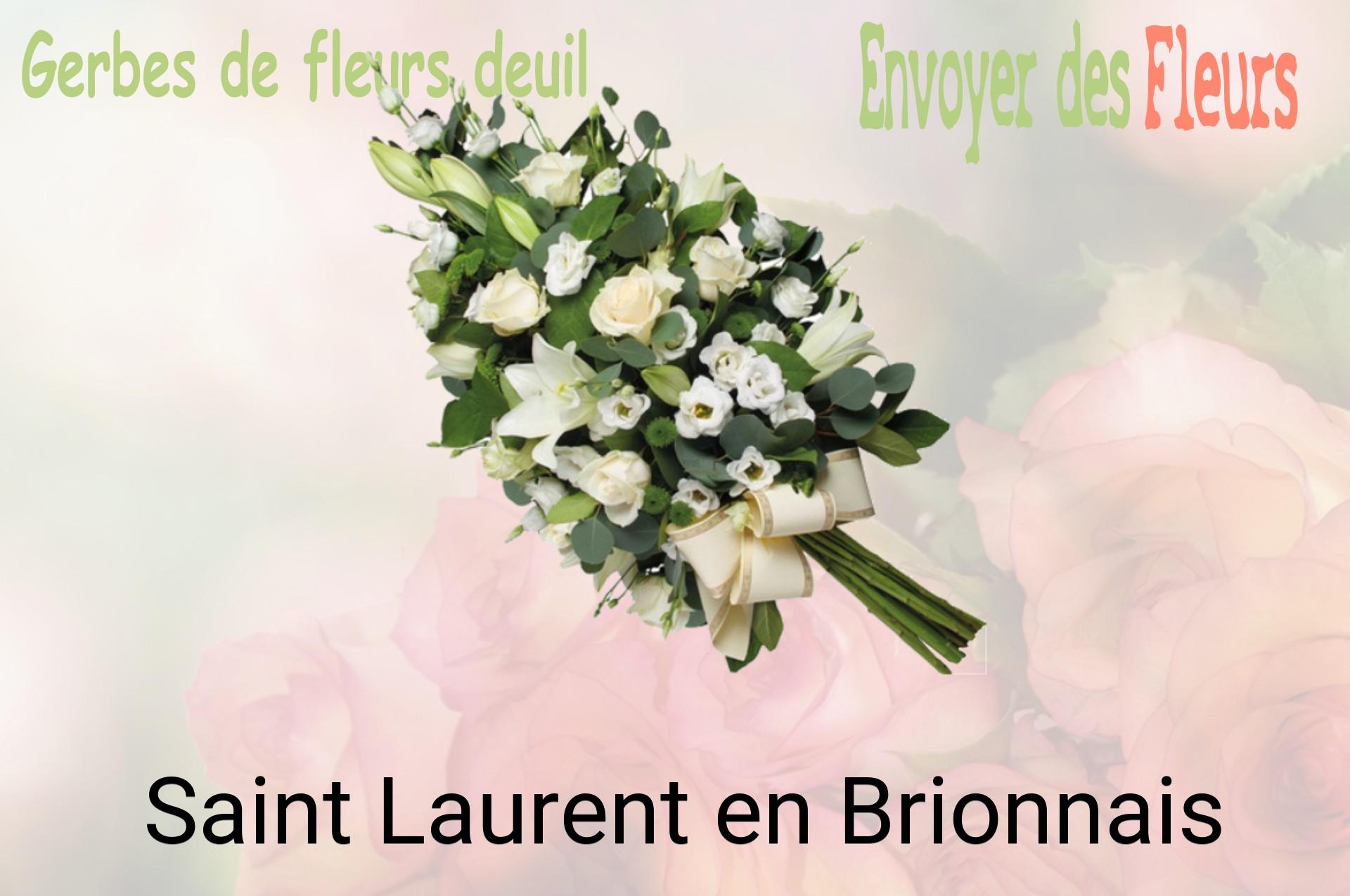 Gerbe de fleurs de deuil livrée à Saint-Laurent-en-Brionnais